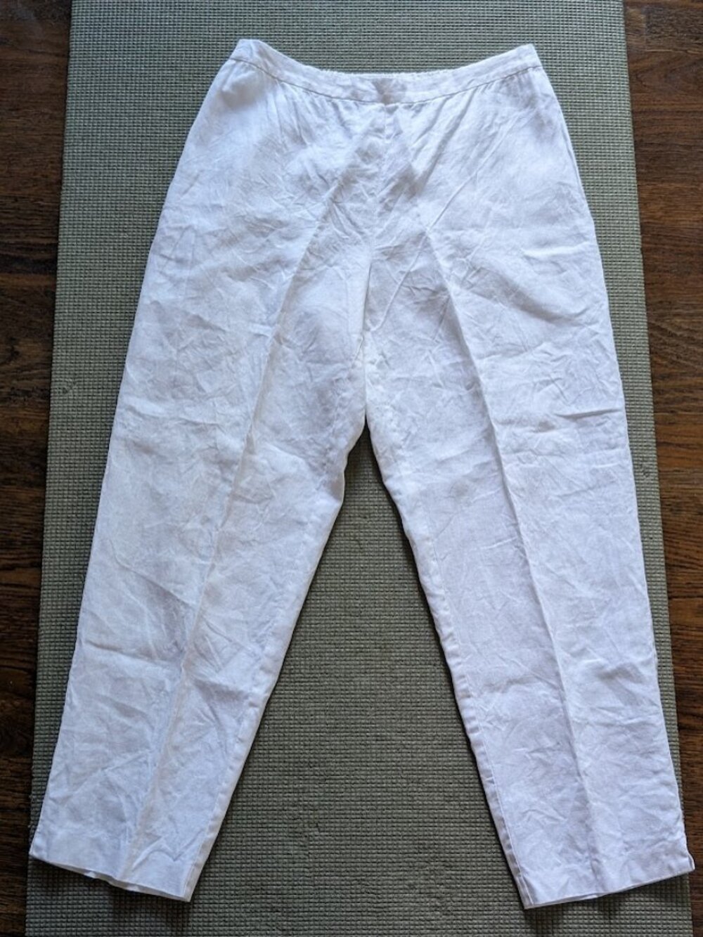 Sutton Studio 100% Linen Womens White Trousers Pants Sz:8P